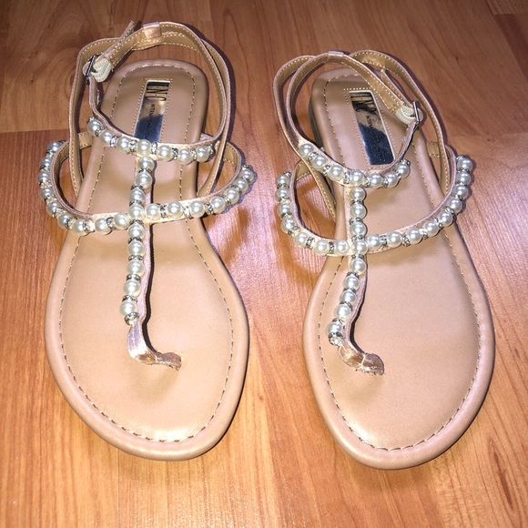 pearl gladiator sandals